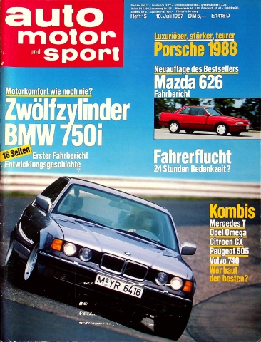 Deckblatt Auto Motor und Sport (15/1987)